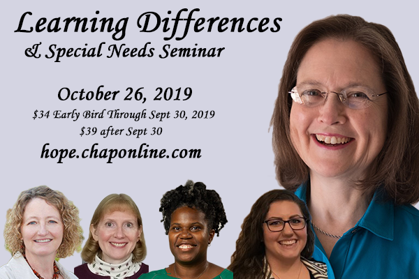 Homeschool students with learning differences: October conference