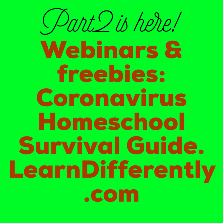 Webinars & freebies to help you homeschool