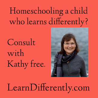 Kathy gives homeschool consultations: your first is free